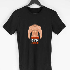 Gym Junkie Half Sleeve T-Shirt