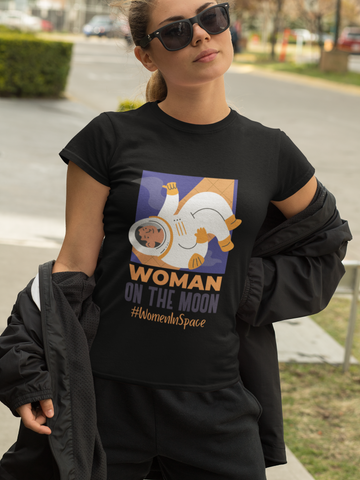 Woman On The Moon Half Sleeve T-Shirt