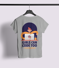 Girl Can Code Too Half Sleeve T-Shirt