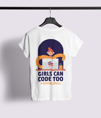 Girl Can Code Too Half Sleeve T-Shirt