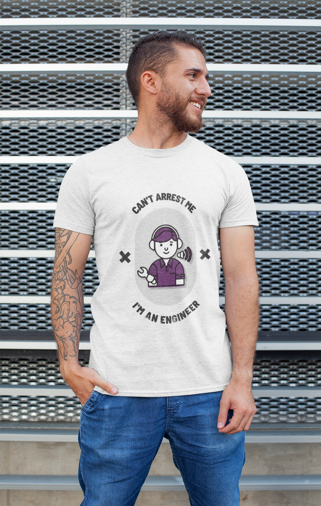 Can't arrest me (Engineer) Half Sleeve T-Shirt