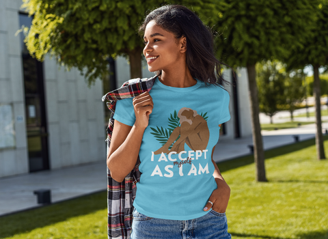 I Accept Muself As I Am Half Sleeve T-Shirt