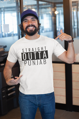 Straight Outta Punjab (MEN) Half Sleeve T-Shirt