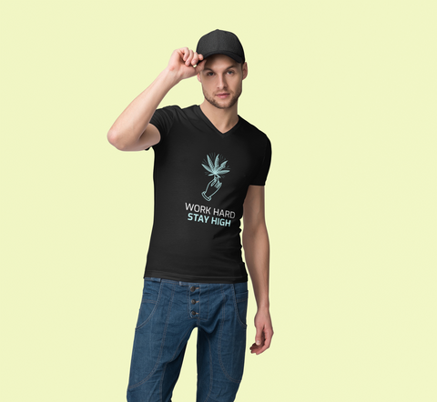 Work Hard Stay High Half Sleeve T-Shirt