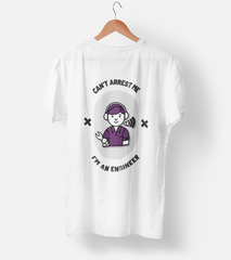 Can't arrest me (Engineer) Half Sleeve T-Shirt