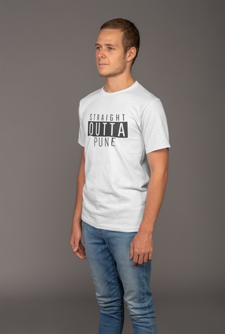 Straight Outta Pune (MEN) Half Sleeve T-Shirt