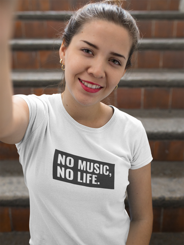No Music No Life (Female) Half Sleeve T-Shirt