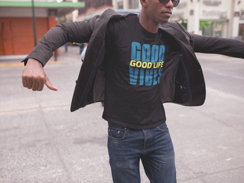 Good Vibes Good Life (Male) Half Sleeve T-Shirt