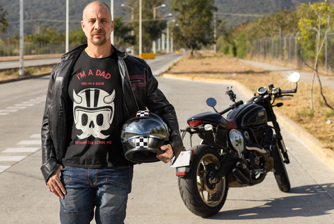 I am dad biker.... Nothing can scare me Half Sleeve T-Shirt