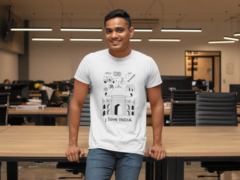 Patriotic Indian Half Sleeve T-Shirt