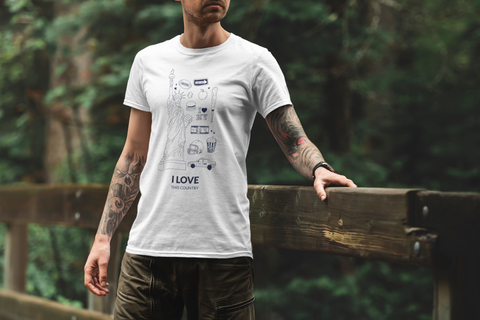 I love this country (USA) Half Sleeve T-Shirt