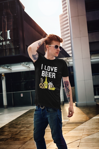 I Love Beer Half Sleeve T-Shirt