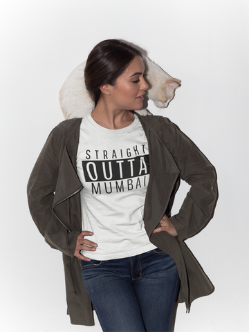 Straight Outta Mumbai (WOMEN) Half Sleeve T-Shirt