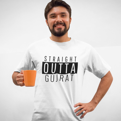 Straight Outta Gujrat (MEN) Half Sleeve T-Shirt